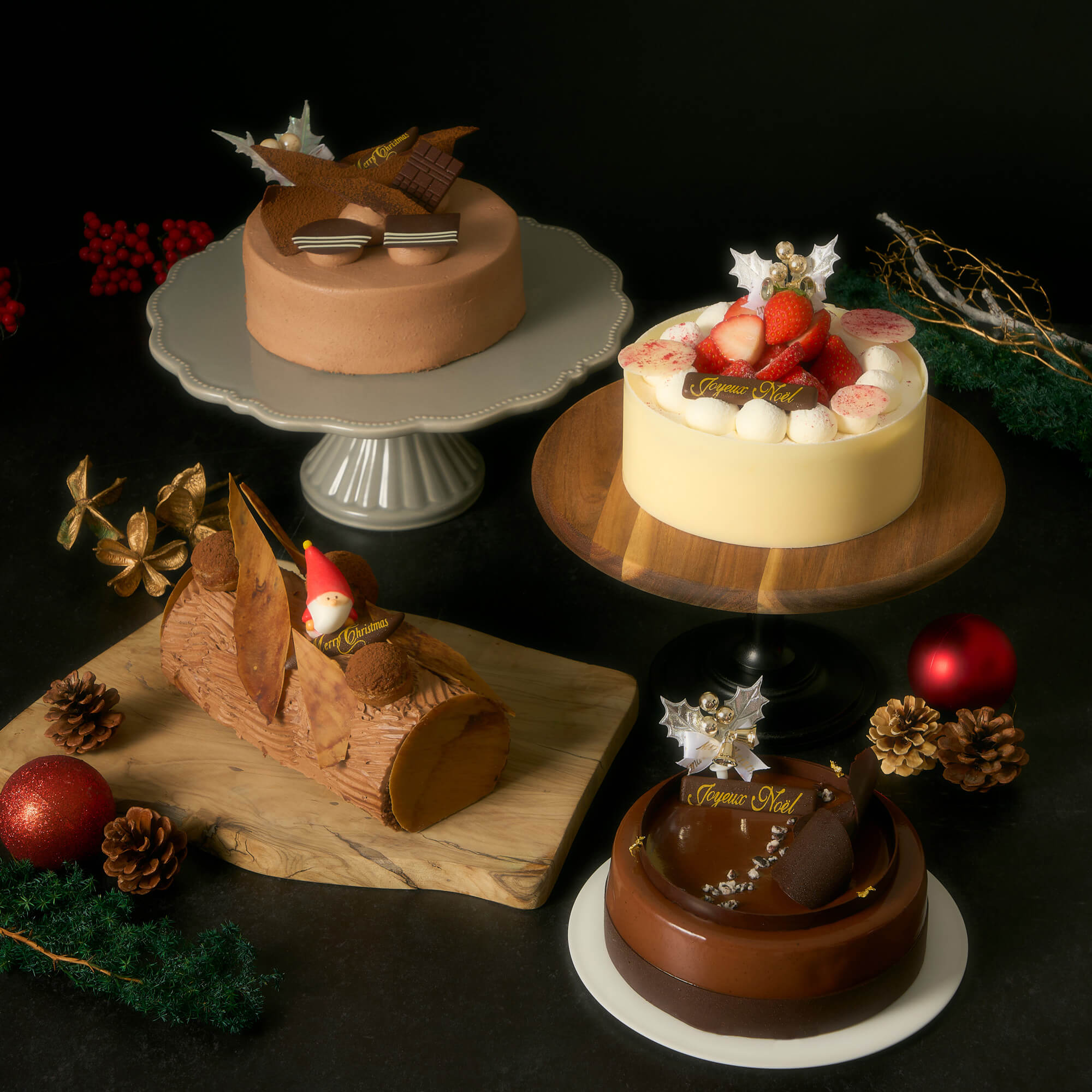 カカオの魅力を極めた、クリスマスを彩る4種のチョコレートクリスマス
