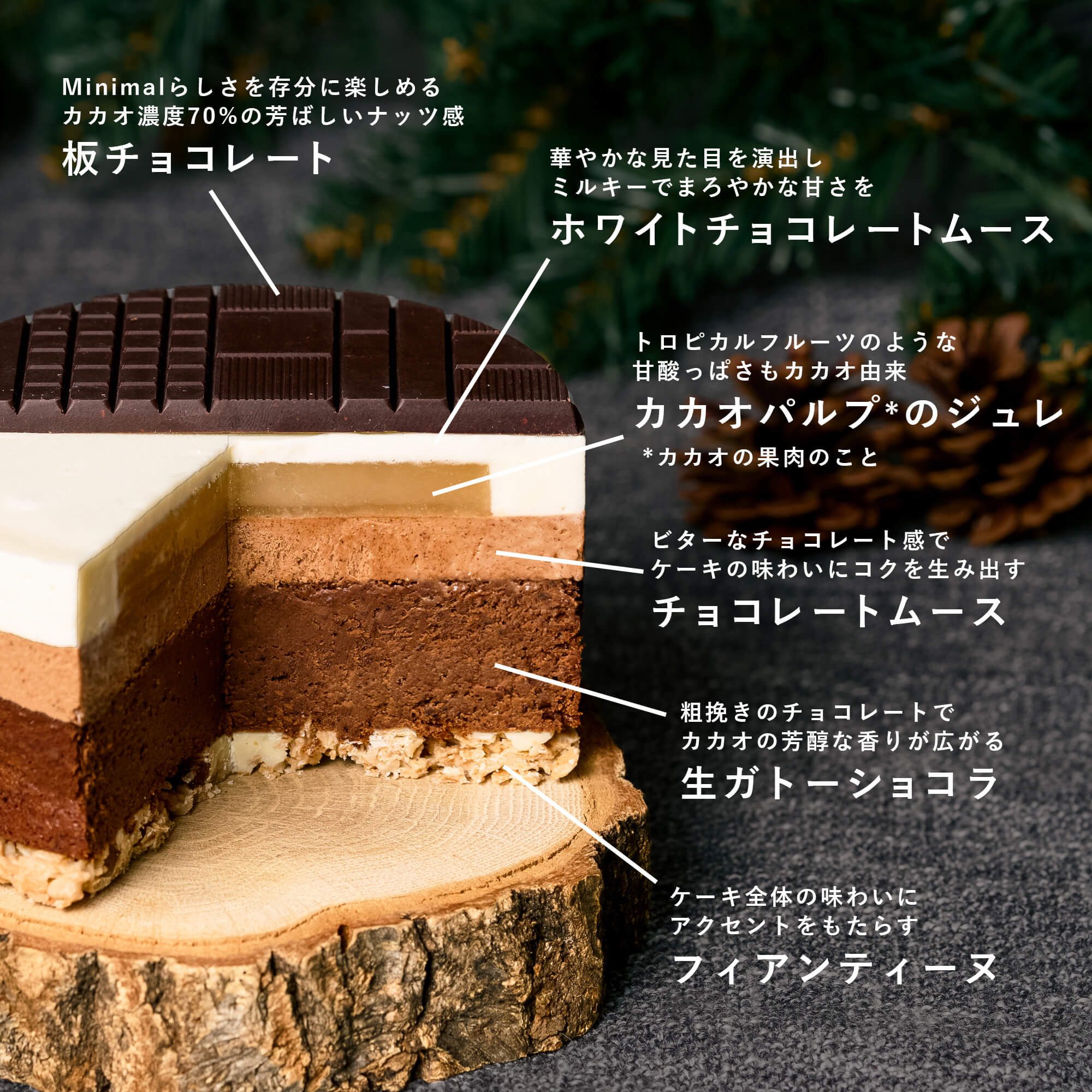 Minimal クリスマスケーキ -2023- – Minimal - Bean to Bar Chocolate -